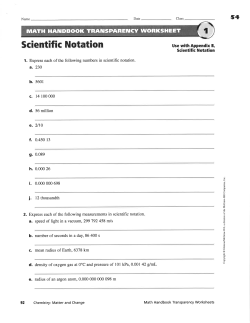 Scientific Notation