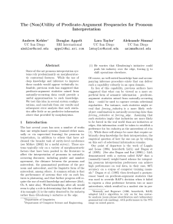 The (Non)Utility of Predicate-Argument Frequencies for Pronoun