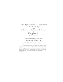 On the Agricultural Community of the Middle Ages