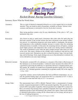 Tech-Racing Gasoline Glossary