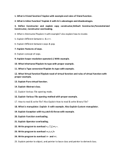 1. What is Friend function? - Smt ZS Patel College of Management