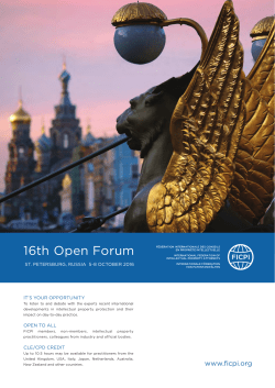16th Open Forum - ficpi-us