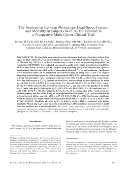 The Association Between Physiologic Dead