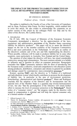 the impact of the products liability directive on legal development