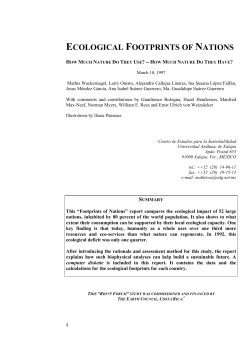 ecological footprints of nations