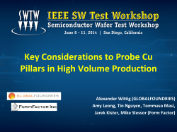 Key Considerations to Probe Cu Pillars in High Volume