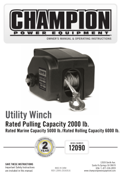 Champion Power Equipment 12090 Manual