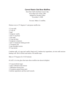 Carrot Raisin Oat Bran Muffins - gunder