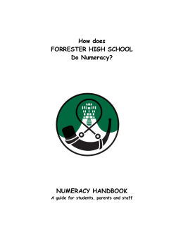 Numeracy Handbook - Forrester High School