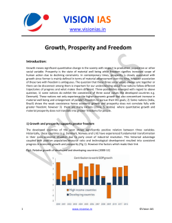 Growth, Prosperity and Freedom