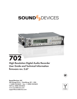 Sound Devices 702 - Rule Boston Camera