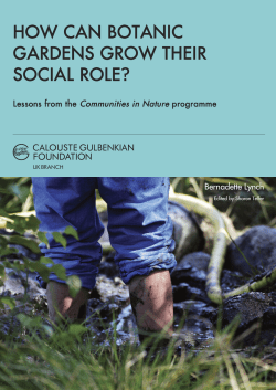 How can BoTanic gardEnS grow THEir SociaL roLE?
