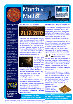 Monthly Maths