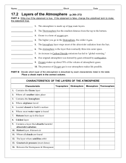 17.2 Layers of the Atmosphere (p.369&ndash;373)
