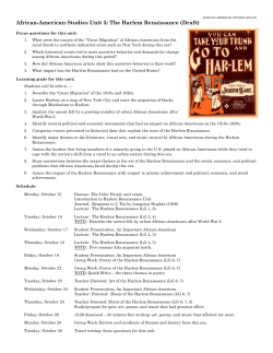 AAH - Harlem Renaissance Overview