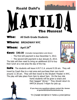 Roald Dahl`s - Hartford Magnet Trinity College Academy
