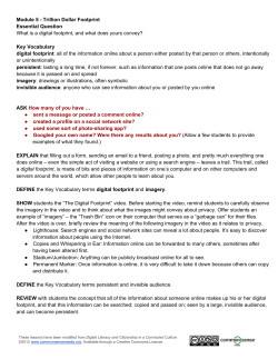 Module 5 Trillion Dollar Footprint Essential Question What is a