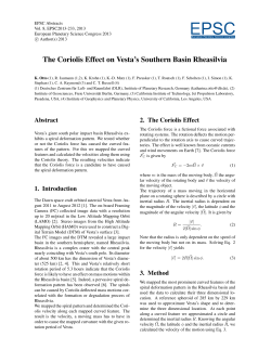 The Coriolis Effect on Vesta`s Southern Basin Rheasilvia