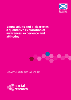 Young adults and e-cigarettes: A qualitative exploration of