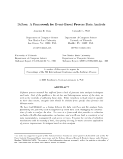Balboa: A Framework for Event-Based Process Data