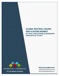 global natural colors and flavors market