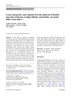 Local, among-site, and regional diversity patterns of benthic