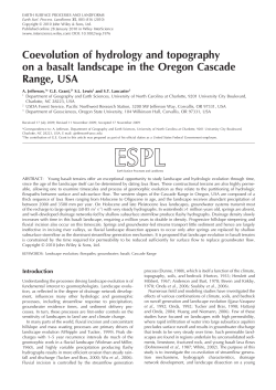 Coevolution of hydrology and topography on a basalt landscape in