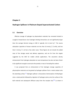 Chapter 3 Hydrogen Spillover in Platinum