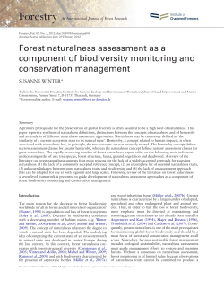 Forest naturalness assessment as a component of biodiversity