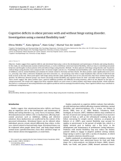 Cognitive deficits in obese persons with and without binge eating