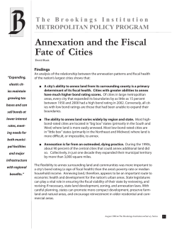 Annexation and the Fiscal Fate of Cities