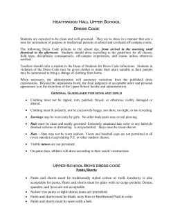Upper School Dress Code
