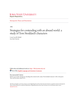 Strategies for contending with an absurd world: a study of Tom