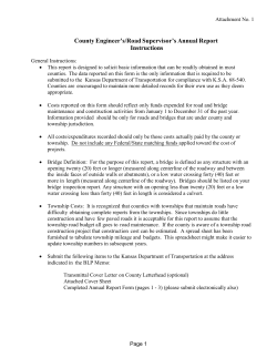 County Engineer Report Form - Kansas Department of Transportation