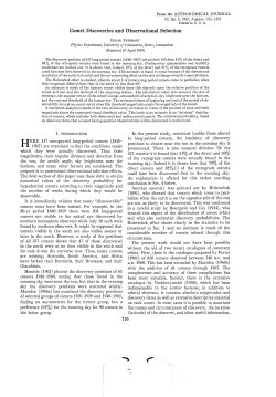 Comet Discoveries and Observational Selection