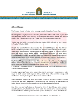 Al Noor Mosque Information - Sharjah Centre for Culture