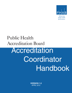 Accreditation Coordinator Handbook
