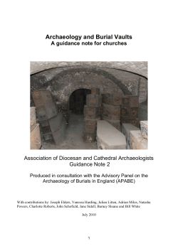 Archaeology and burial vaults: a guidance note for churches