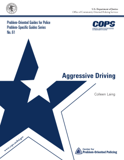 Aggressive Driving - Center for Problem