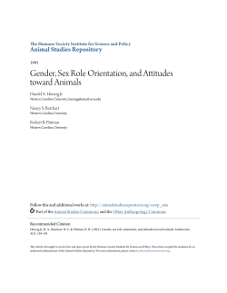 Gender, Sex Role Orientation, and Attitudes toward Animals