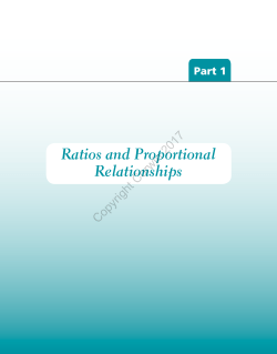 Ratios and Proportional Relationships