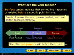 past perfect tense