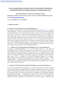 A non enzymatic glucose biosensor based on ultrasensitive calix[4