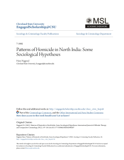 Patterns of Homicide in North India
