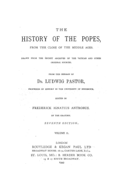 HISTORY OF THE POPES,