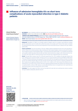 Influence of admission hemoglobin A1c on short term complications