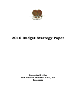 2016 Budget Strategy Paper