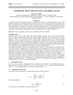 Geometric Mean for Negative and Zero Values