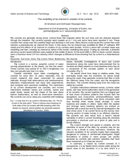 The modelling of rip channel in creation of rip currents