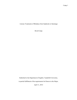 Camp 1 Literary Treatments of Blindness from